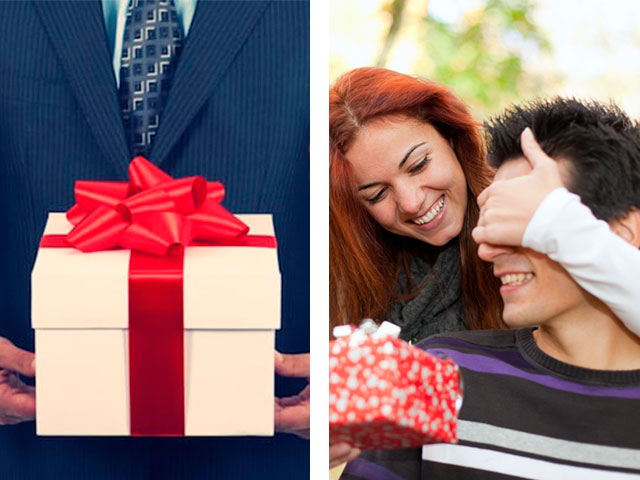 Преподносит приятные сюрпризы. Мужчина дарит подарок. Девушка дарит подарок мужчине. Подарок женщине. Парень дарит девушке подарок.