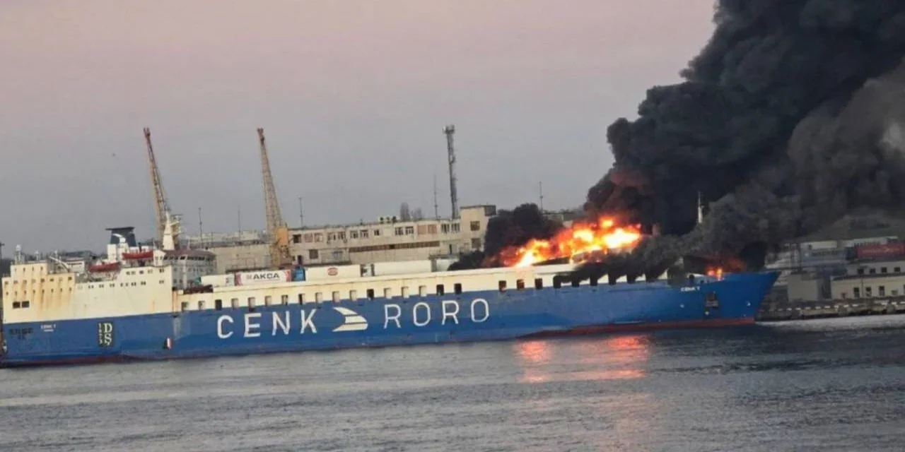 Пожежа на судні CENK RORO в одеському порту після атаки РФ