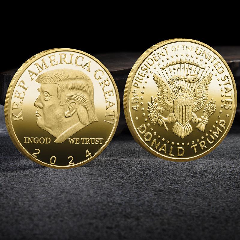 Золота монета з Дональдом Трампом 2024 року Keep America Great