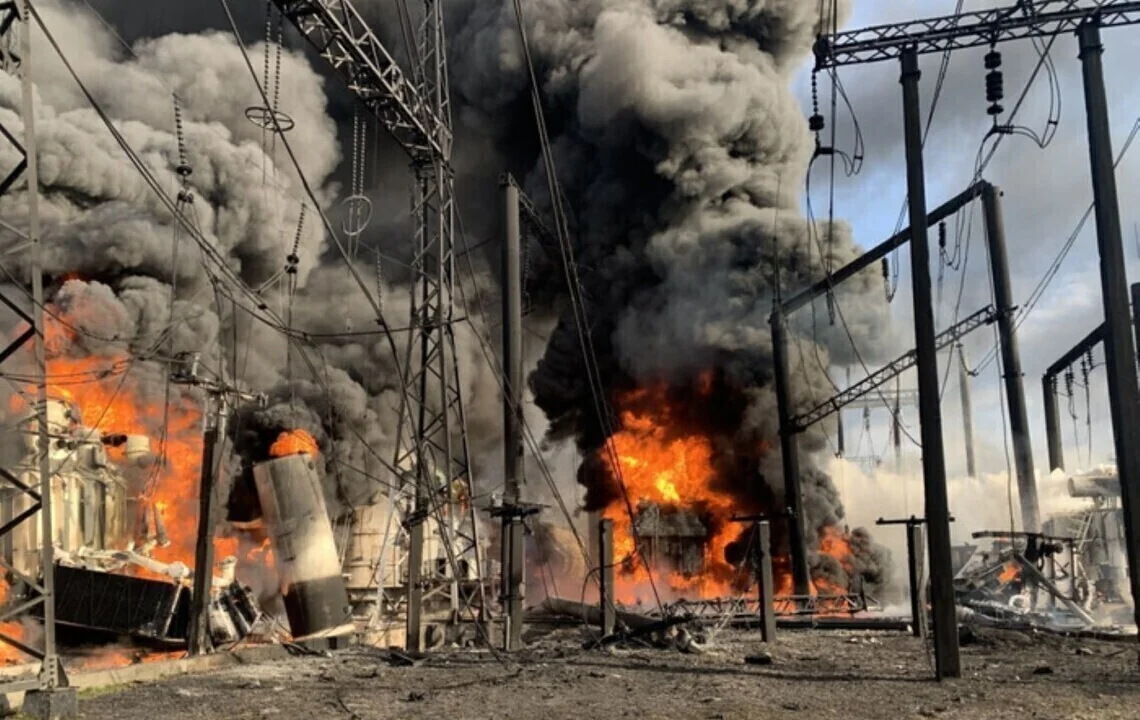 Пожежа на видобувному обєкті Нафтогазу після російського обстрілу